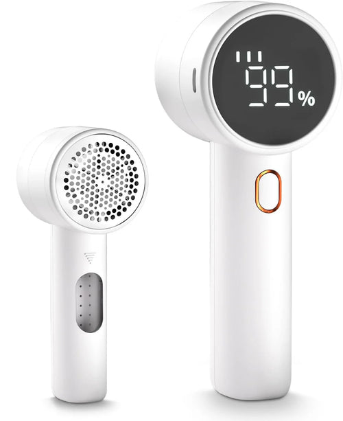 Electric Hair Ball Trimmer Household Clothes Shaver Rechargeable Portable LED Display Lint Remover for Clothing High-capacity - Color: WHITE